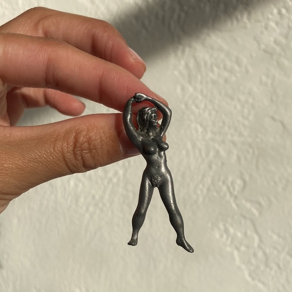 Vintage Jewelry - Vintage naked lady dancing pin brooch